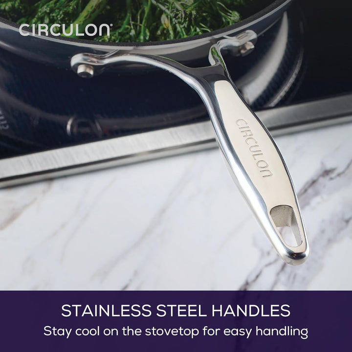 Circulon Clad Reihe mit ScratchDefense 22cm Bratpfanne Edelstahl Antihaft Bratpfanne 22cm Bratpfanne