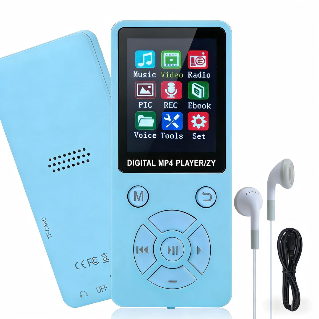 MP3-Player/MP4-Player 64GB Bluetooth 5.0 HiFi MP3 Musik-Player, 1,8-Zoll-LCD-Bildschirm mit Lautspre