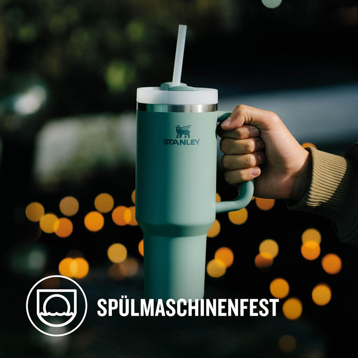 Stanley Quencher H2.0 FlowState Trinkflasche mit Strohhalm 1.2L - Thermobecher Kühlt 11 Stunden - 48