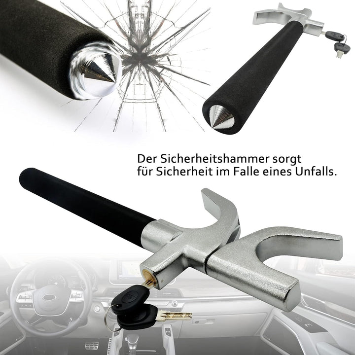 HISports Lenkradkralle,Parkkralle mit Teleskopfunktion,für Diebstahlsicherung Auto, Wohnmobile Lenkr