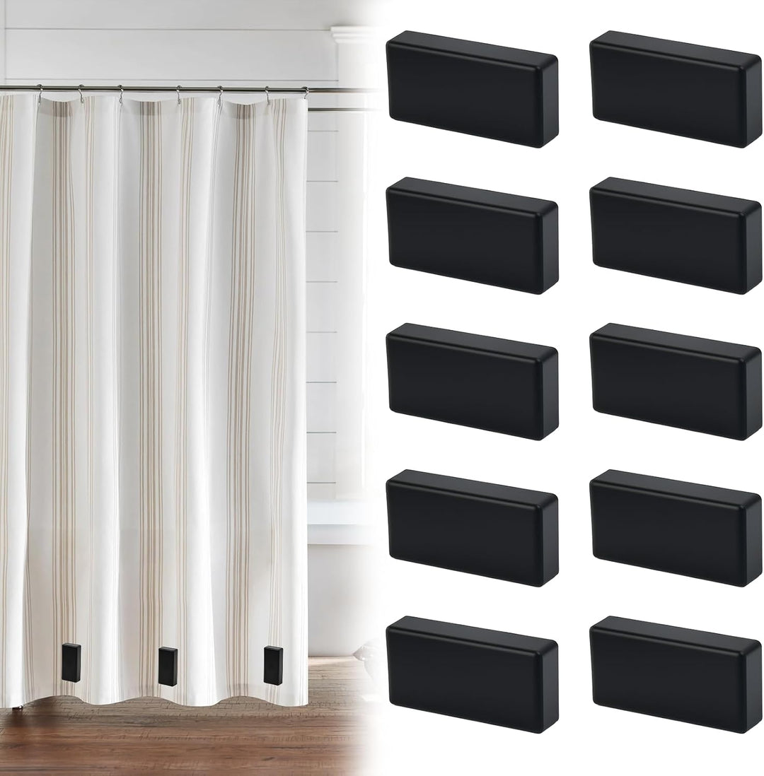 10 Stück Magnetische Duschvorhanggewichte mit Gummi überzogene Duschvorhang Gewichte unten Vorhang B