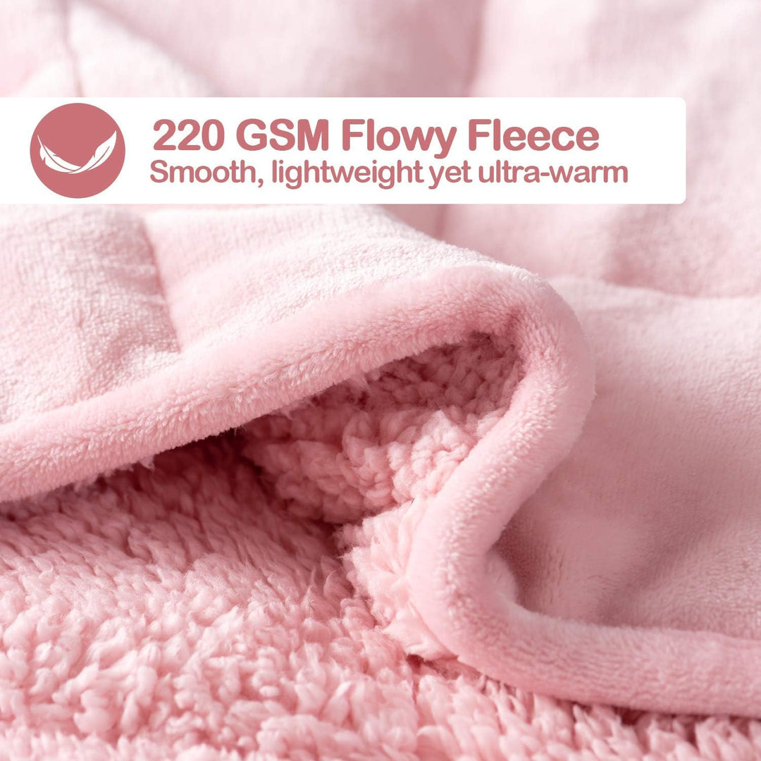 Sivio Gewichtsdecke für Erwachsene, 7 kg, schwere Sherpa-Decke mit weichem Flanell, wendbar, Queen-S