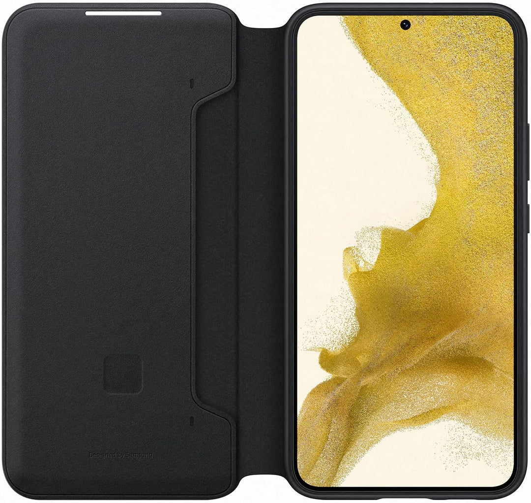 Samsung EF-NS906PBEGEW Led View Smartphone Cover für Galaxy S22+, Handy Hülle, Led Anzeige, Kartenha