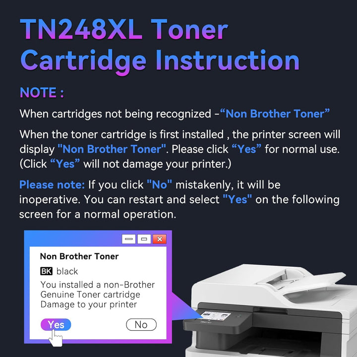 ZIPRINT TN248XL TN248 Kompatibe für Brother MFC-L3760CDW Toner für Brother MFC-L3740CDWE MFC-L3740CD