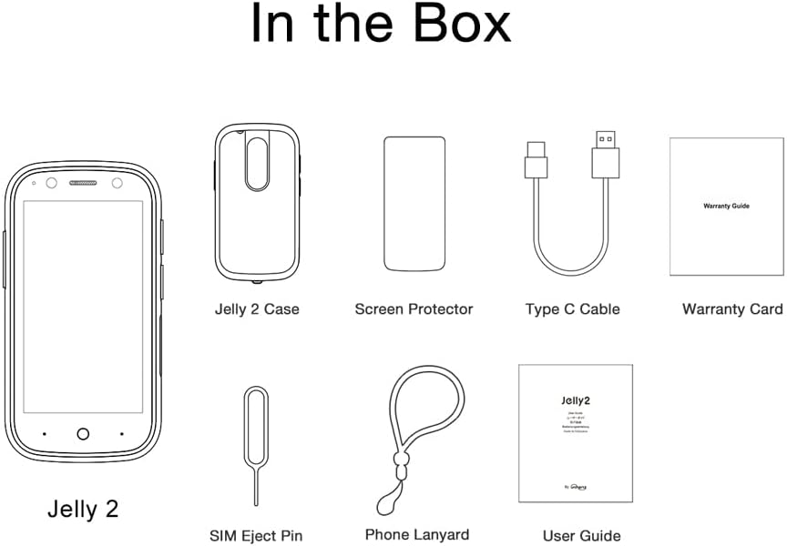 Unihertz Jelly2, Das Kleinste Android 11 4G-Smartphone, 6GB+128GB, NFC,