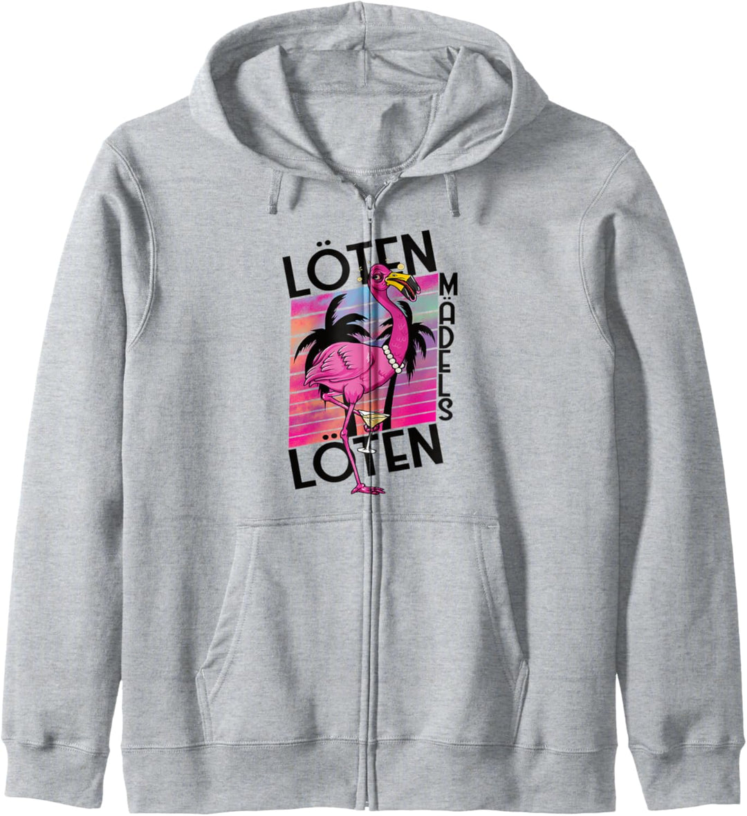 Sekt Löten Mädels Löten Damen Wein Feier mit Party Flamingo Kapuzenjacke