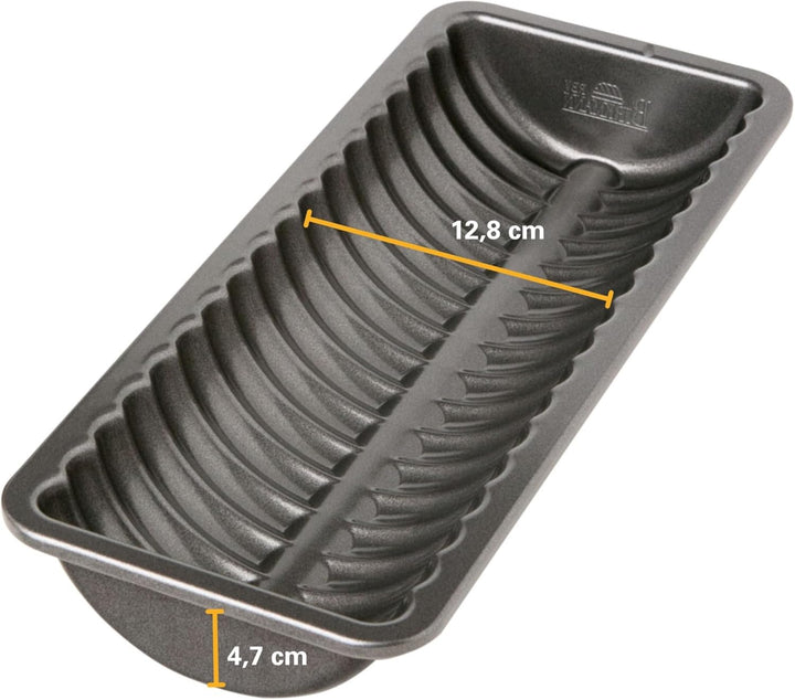 Birkmann RBV, 881129, Easy Baking, Rehrückenform, 30 cm, Karbonstahl mit Antihaftbeschichtung, grau