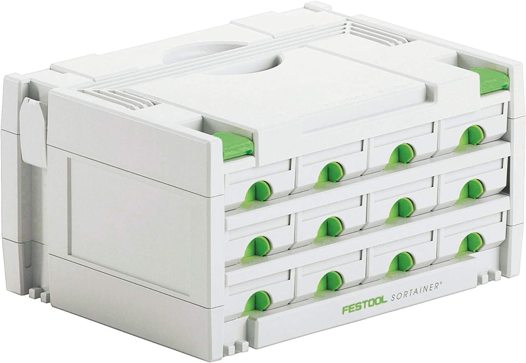 Festool SORTAINER SYS 3-SORT/12 (mit Schubladen, Trennstege, Etikettenhalter, Beschriftungsstreifen)
