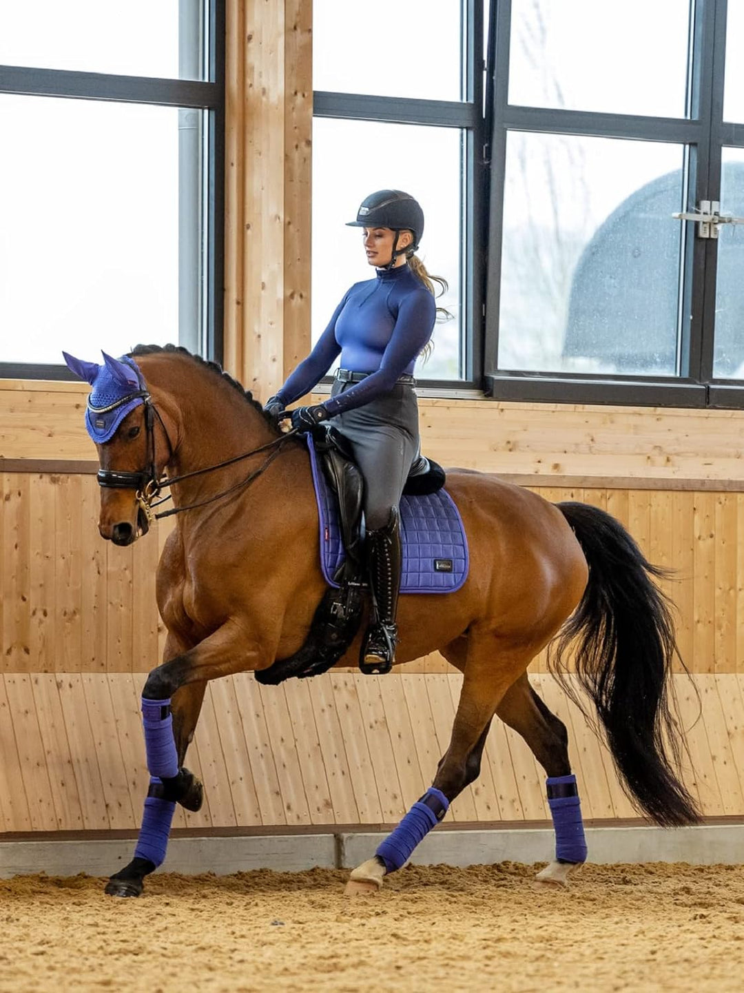 LeMieux Prosport Suede Dressage Square Dressurschabracke L Wassermelonen-Spektrum, quadratisch, L Wa
