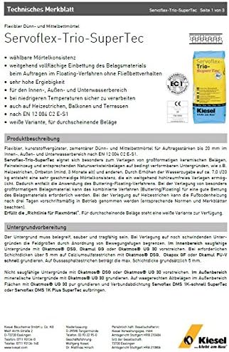 Servoflex-Trio SuperTec grau 20kg Dünn- und Mittelbettmörtel