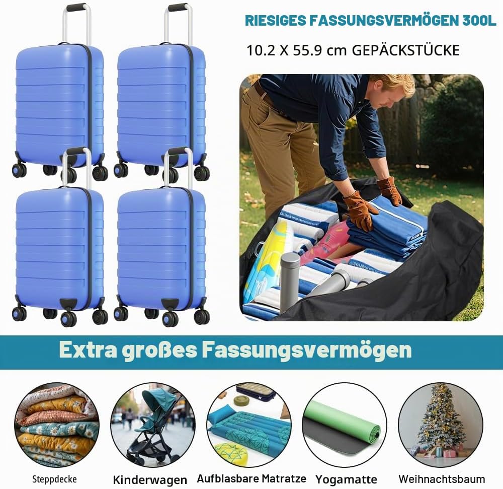 300L Gross Aufbewahrungstasche, 600D Oxford Aufbewahrungsbehälter Organisator Belastbare Aufbewahrun