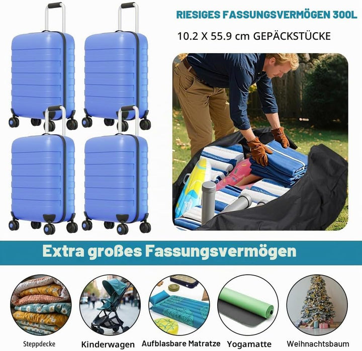 300L Gross Aufbewahrungstasche, 600D Oxford Aufbewahrungsbehälter Organisator Belastbare Aufbewahrun