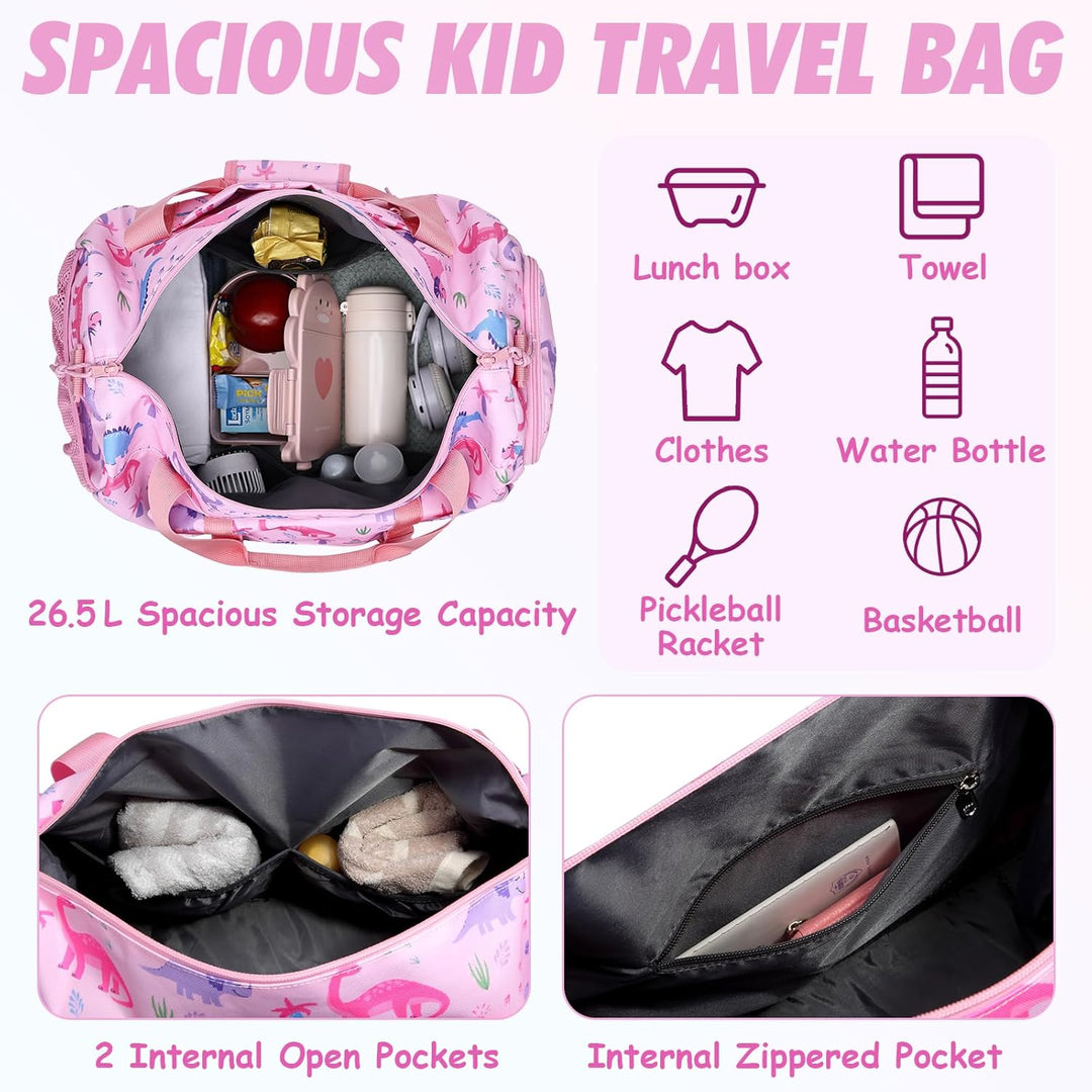 Kinder Reisetasche, Kasgo Duffle Bag für Kinder Jungen Mädchen Wasserabweisend Duffel Sport Carry On