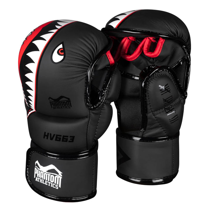 Phantom MMA Handschuhe APEX | Profi Gloves für Sparring, Fight, Boxen, Freefight Fight Squad - Schwa