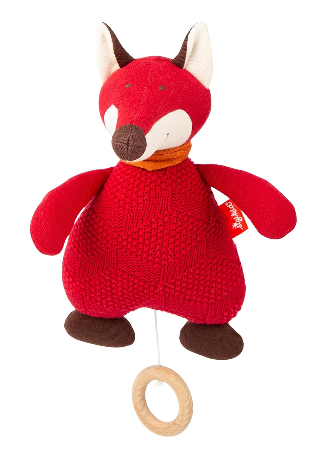 SIGIKID 39689 Strick-Spieluhr Fuchs Knitted Love, Kuscheltier mit bekannter Schlaflied-Melodie, Stof