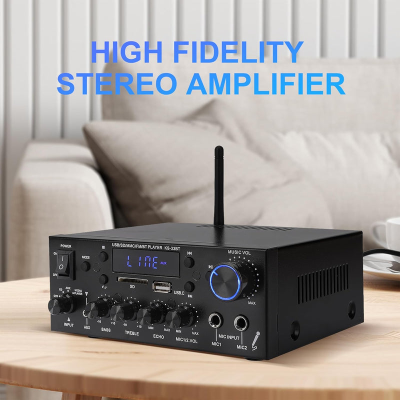 Mini Verstärker 60W+60W Digital Endverstärker Bluetooth Stereo Home Car Audio Verstärker USB SD FM M