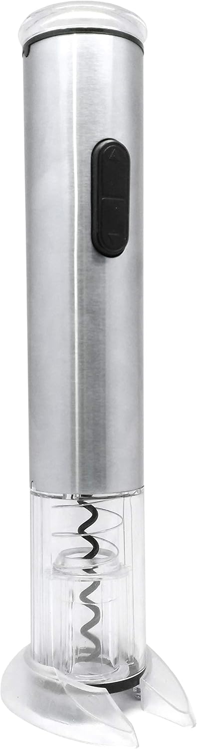 Vin Bouquet Elektrischer Korkenzieher, Mangan-Stahl und ABS, Silberfarben, 32 x 10 x 9 cm