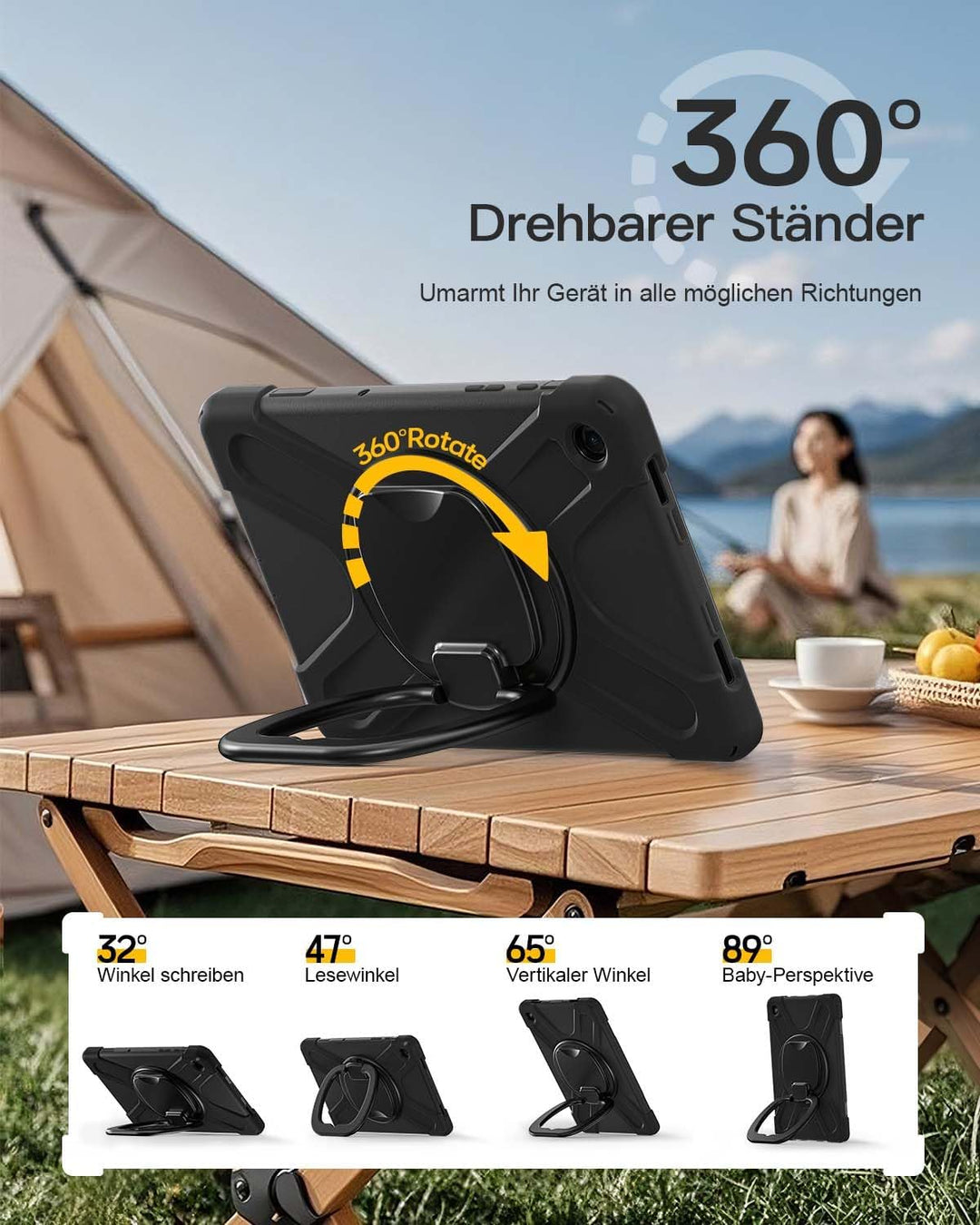 BRAECN für Galaxy Tab A9 Plus Hülle 11 Zoll 2023, Stossfeste für Samsung Tablet A9 Plus hülle mit Di