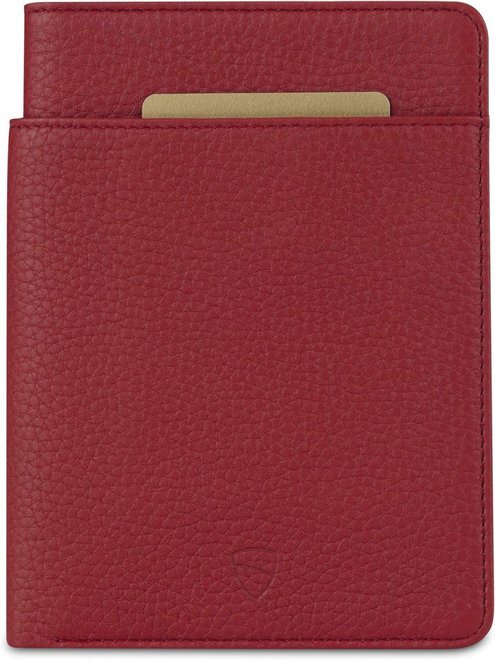 Vaultskin Kensington Reisepasshülle aus Leder mit RFID-Schutz (Matt Rot), Matt Rot