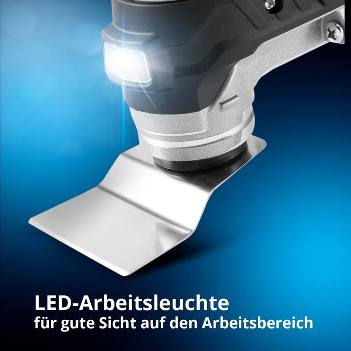 STAHLWERK Oszillierendes Akku-Multifunktionswerkzeug 20 V Akku-System (OMTB-20 ST) – 900 Watt, 10.50