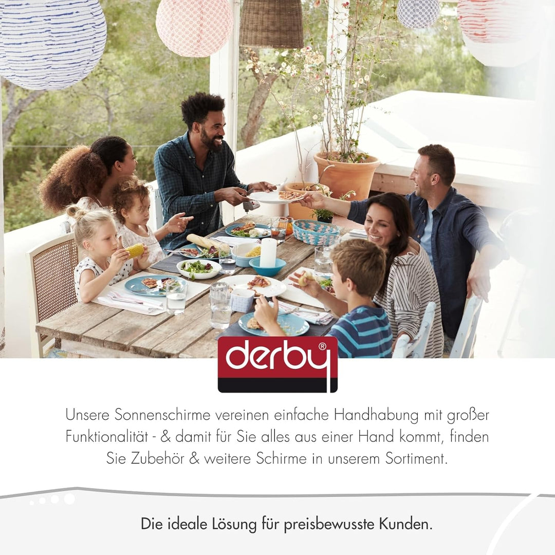 derby Strandschirm Mittelmast, bordeaux