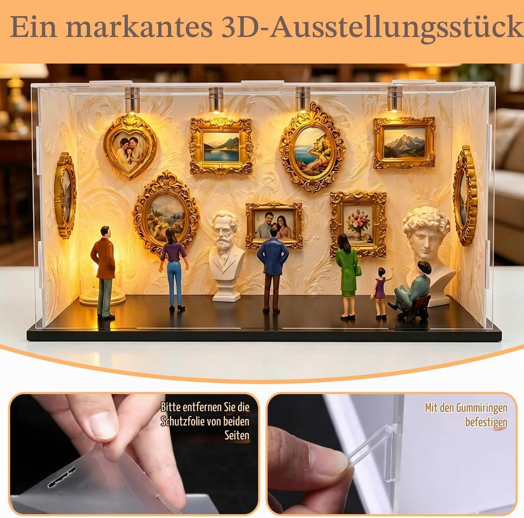 DIY Mini Museum Silhouettenbox mit Licht, Shadow Box Bilderrahmen Set, Museum of us, Foto Erinnerung
