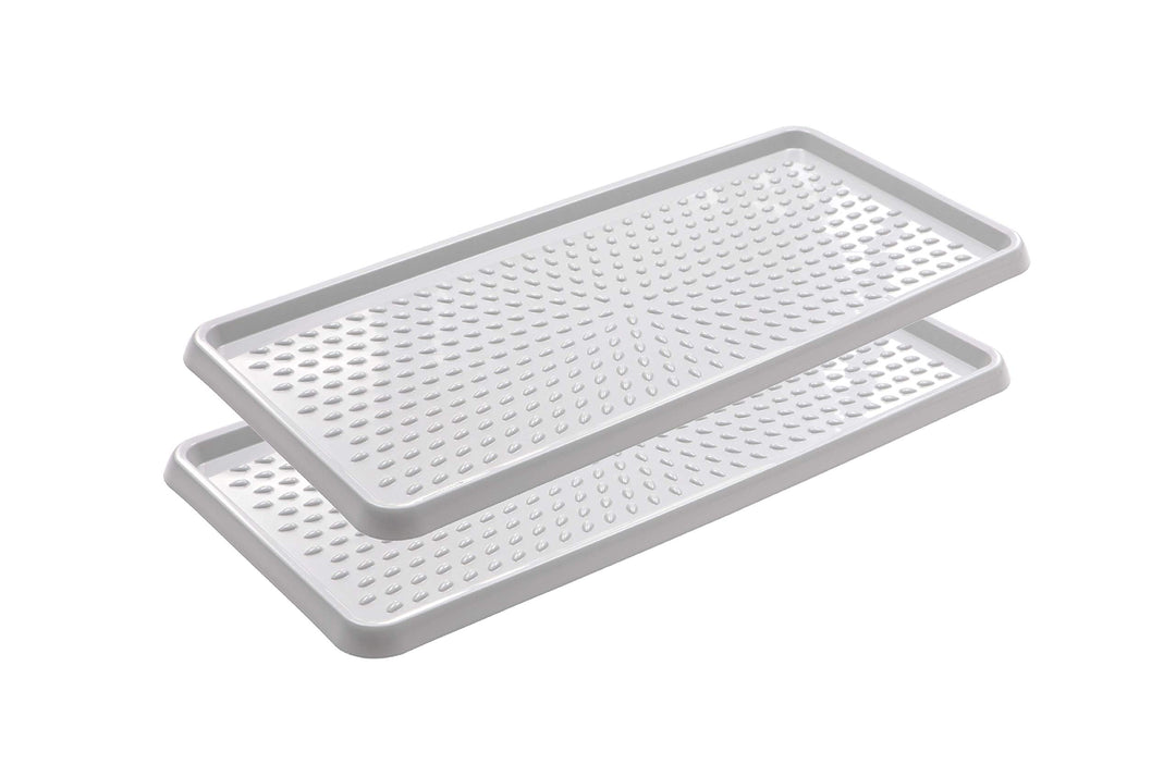 BranQ - Home essential BranQ Schuhablage aus Kunststoff, Hellgrau, 2-pcs, 5901098048507 Hellgrau 2-p