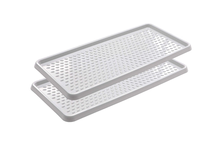BranQ - Home essential BranQ Schuhablage aus Kunststoff, Hellgrau, 2-pcs, 5901098048507 Hellgrau 2-p