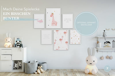 Papierschmiede® Bilder Kinderzimmer Kids Mood Poster Set Mädchentraum, Kinderzimmer Bilder Babyzimme