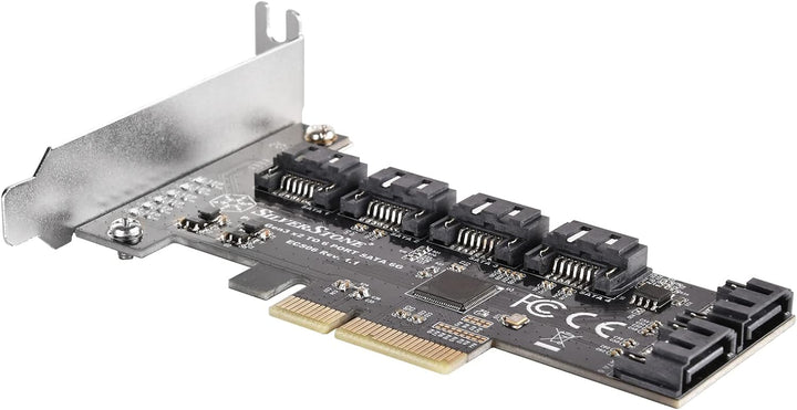 SilverStone Technology ECS06, 6-Port-SATA-Gen3- (6 Gbps) Non-RAID-PCI-Express-Gen3-x2-Karte, SST-ECS