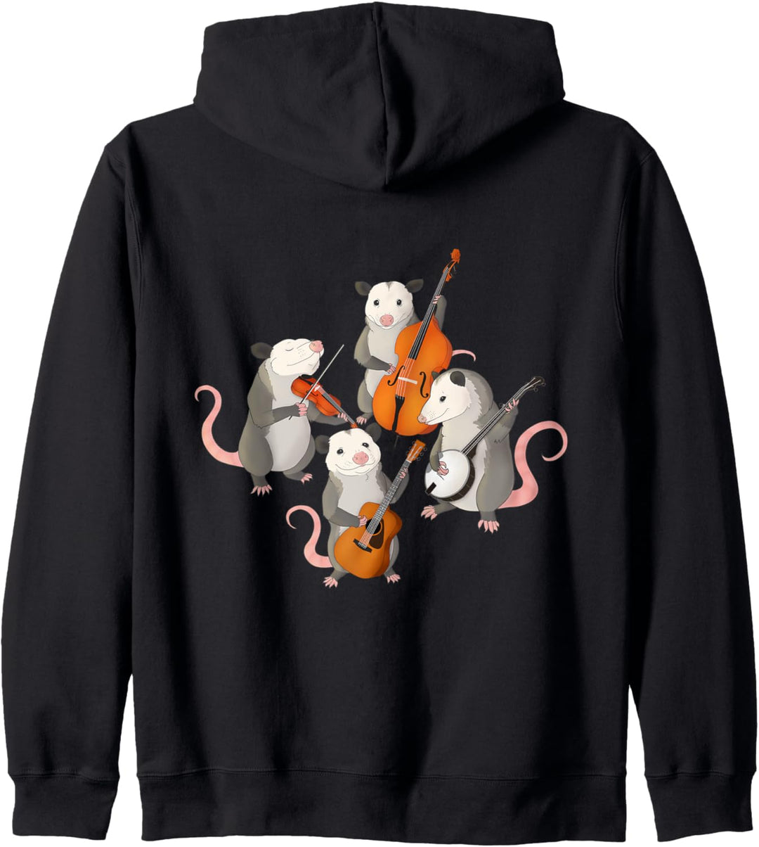 Opossums spielen Musikinstrumente Kapuzenjacke