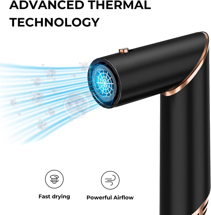 UKLISS Haarstyler 5 in 1, Warmluftbürste Set mit Rundbürstenföhn Airflow Lockenstab Automatisch Ther