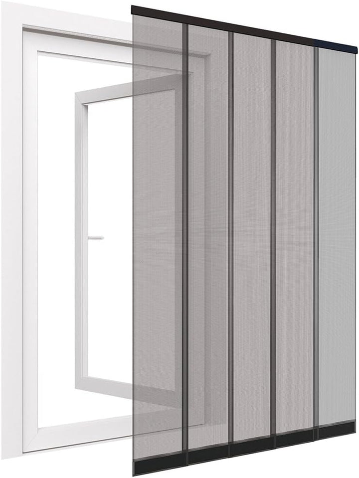 Fliegengitter für Tür, Lamellen, Polyester, 125 x 240 cm, Anthrazit B/H 125 x 240 cm Leiste 2-teilig