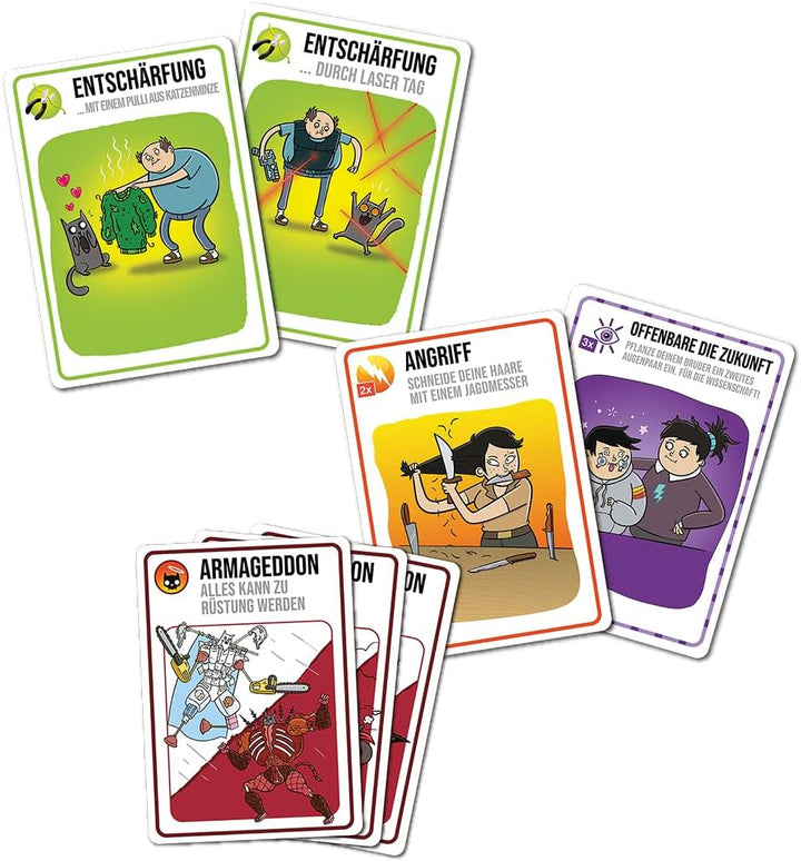 Exploding Kittens, Exploding Kittens – Good vs Evil, Partyspiel, Kartenspiel, 2-5 Spieler, Ab 7+ Jah