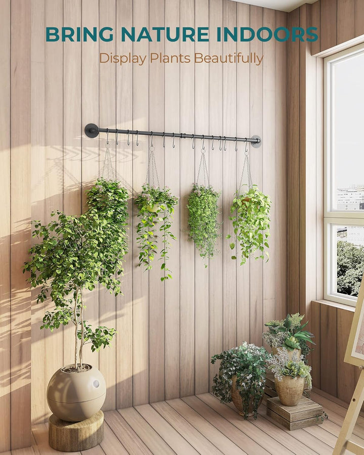 OROPY küchenregal - 97cm Industrieller Stil Wandmontage Hängeleisten für Töpfe Küche Utensilien Gest