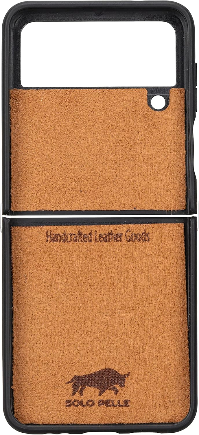 Solo Pelle Lederhülle für das Samsung Galaxy Z Flip4 Flip 4 Hülle aus echtem Leder, Model: Stanford