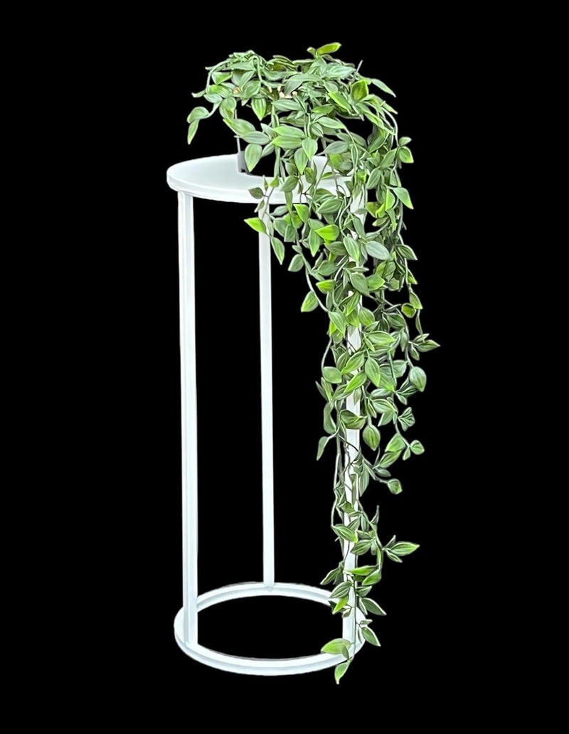 DanDiBo Blumenhocker Metall Weiss Rund Blumenständer Beistelltisch 96483 Blumensäule Modern Pflanzen