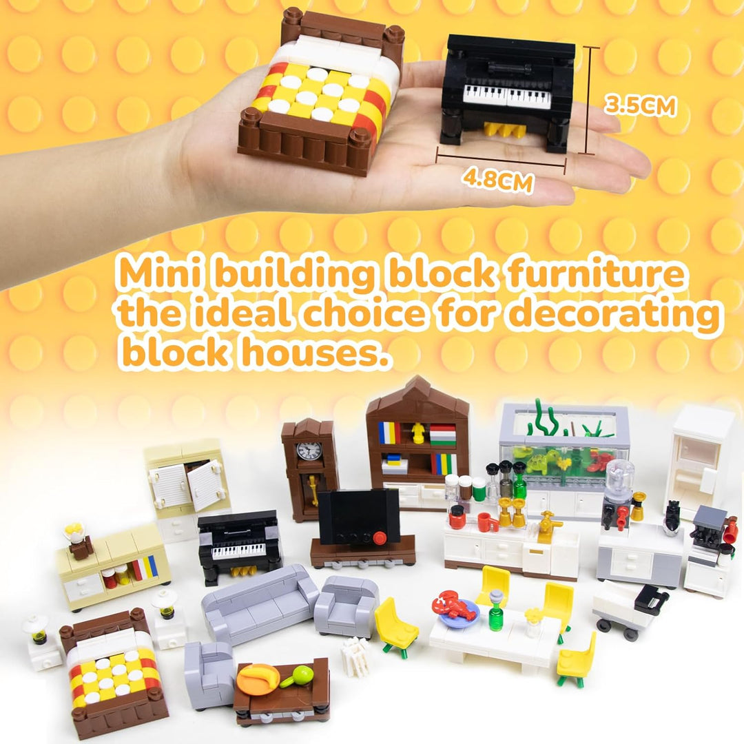Cabeeskii Bausteine Möbel, Classic Building Block Assembly, kann zur Dekoration von Möbeln in Lego C