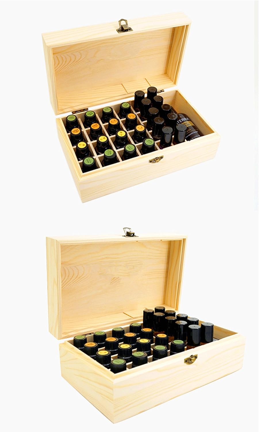 CHSEEA Ätherisches Öl Display Ständer Gestell Halter Organisator, 36 Löcher Holz Box Veranstalter Au