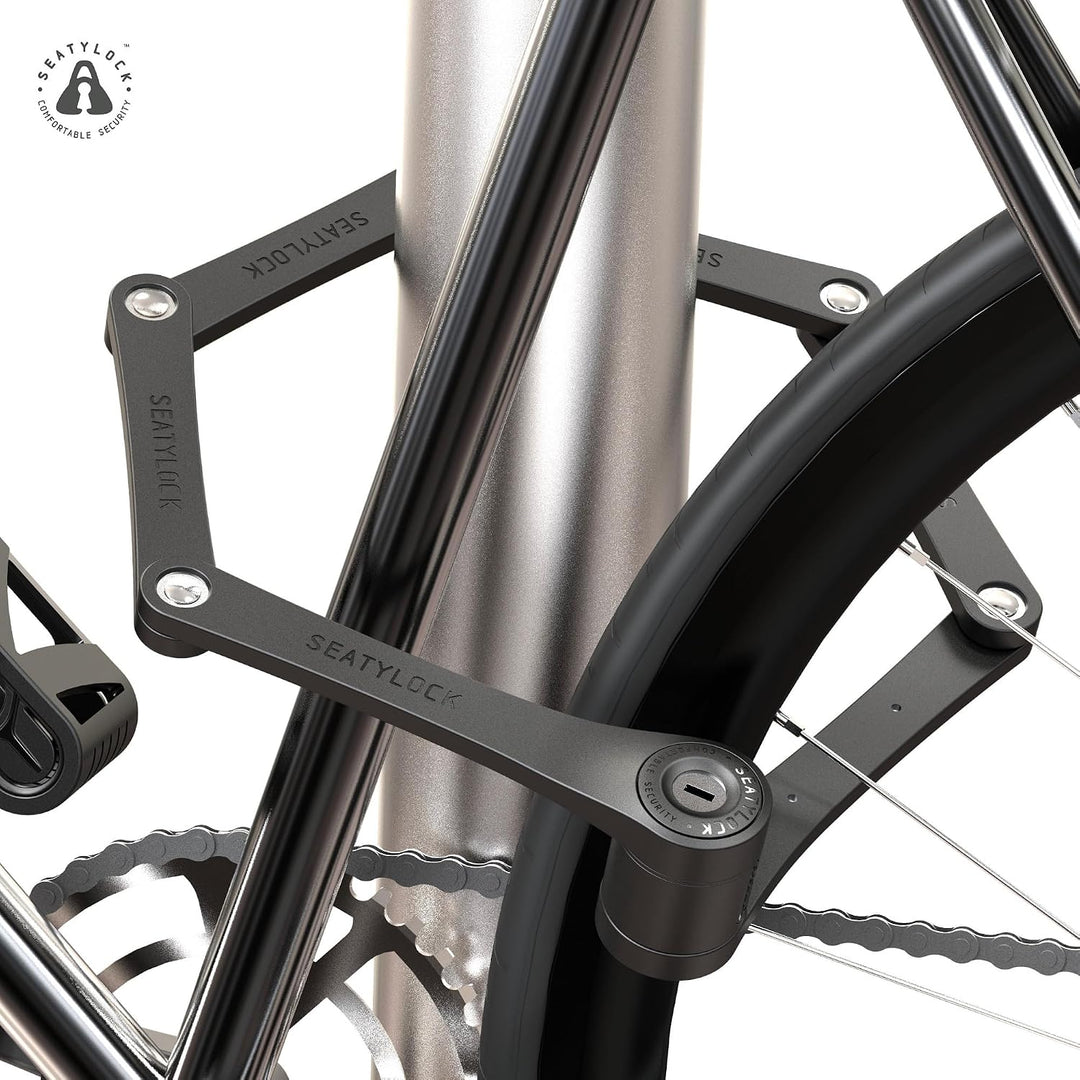 FoldyLock Compact Fahrrad Faltschloss – Patentiertes Testsieger Fahrradschloss mit Schlüssel und Hal
