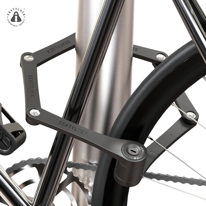 FoldyLock Compact Fahrrad Faltschloss – Patentiertes Testsieger Fahrradschloss mit Schlüssel und Hal