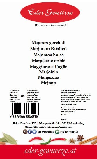 Eder Gewürze - Majoran gerebelt - 1kg
