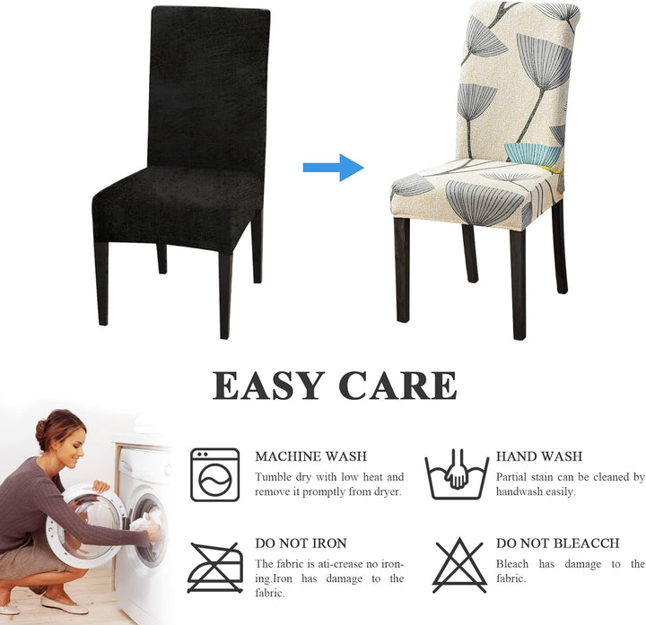 Lydevo Stuhlhussen 6er Set Stretch Moderne Stuhlhussen für Esszimmerstühle Stuhlhussen für Schwingst