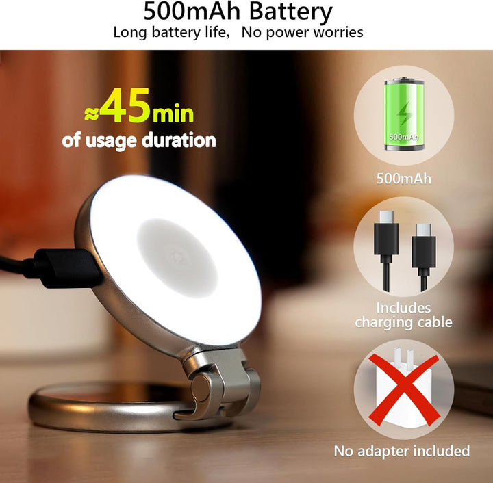 Magnetische Selfie-Licht, Magnetische Selfie Licht Kompatibel mit Magsafe, 360°LED Handy-Licht mit S