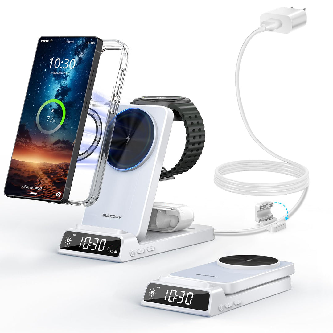 Magnetisches Kabelloses Ladegerät für Samsung, 3 in 1 Mag Safe Ladestation für Samsung Galaxy Z Fold