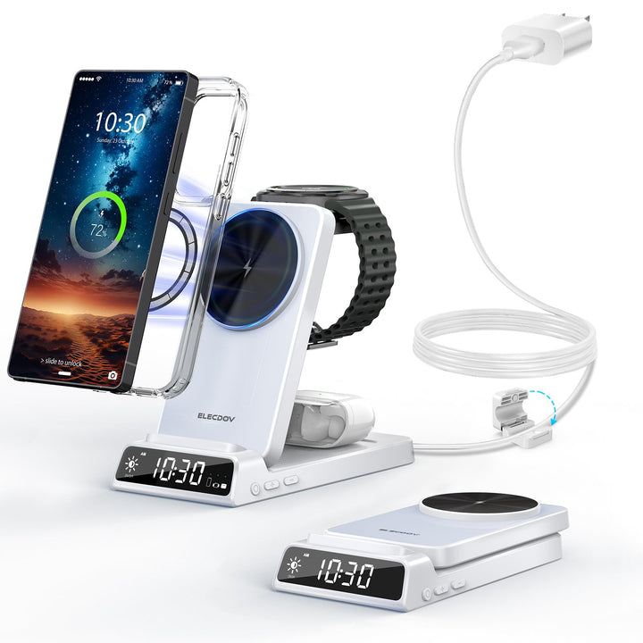 Magnetisches Kabelloses Ladegerät für Samsung, 3 in 1 Mag Safe Ladestation für Samsung Galaxy Z Fold