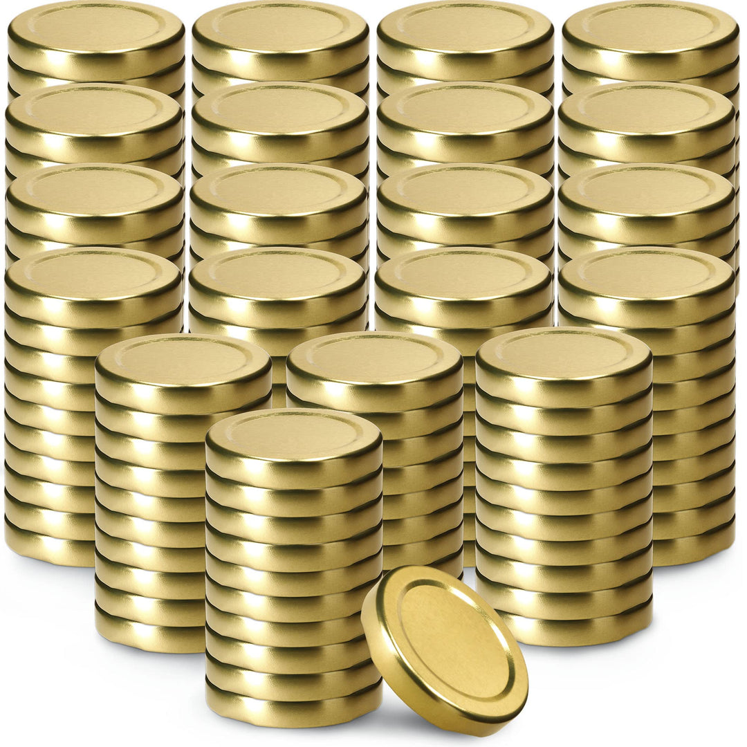 KADAX Schraubdeckel fi53 mm, Twist-Off-Deckel Set aus Metall, passend für 115ml Gläser, Ersatzdeckel
