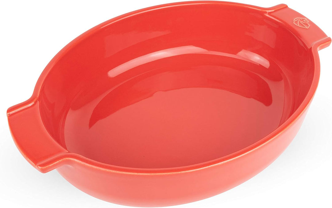 PEUGEOT PSP60596 Appolia Auflaufform, oval, Keramik, 31 cm 31 cm Rot, 31 cm Rot