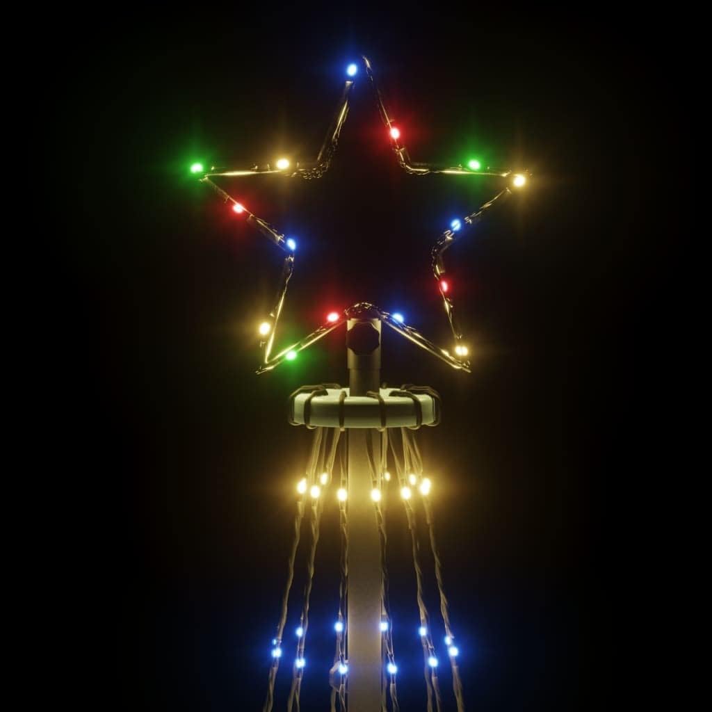 vidaXL LED Weihnachtsbaum Kegelform Tannenbaum Lichterbaum Weihnachtsdeko Stern Beleuchtung Aussen B