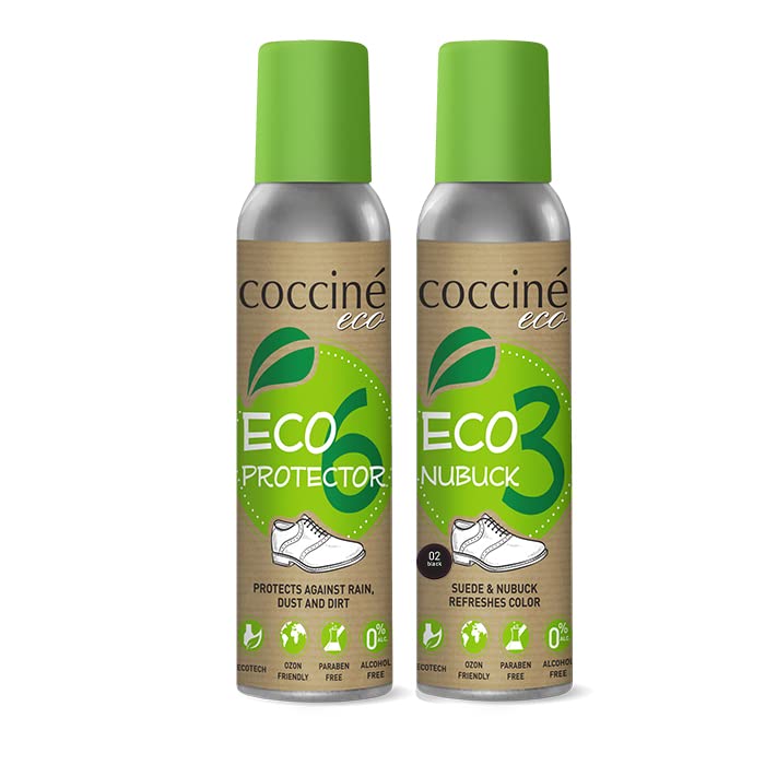 Coccine - Wildleder Pflege + Imprägnierspray Schuhe Set, Nubukleder Pflege, Impregnierungsspray Schu